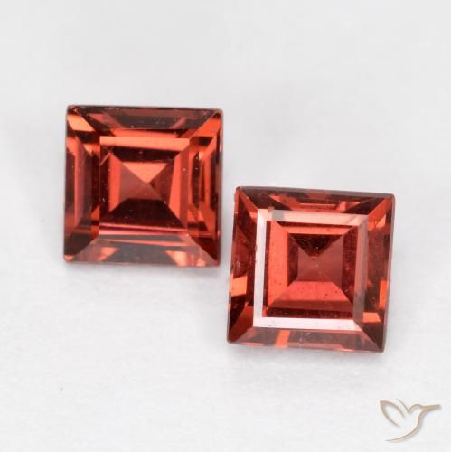1.09 ct Square Cut Pyrope Garnet, 4.2 x 4.2 mm From Mozambique, Photo A