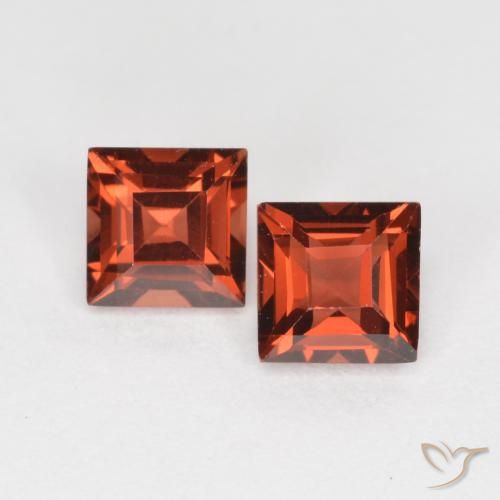 0.96 ct Square Cut Pyrope Garnet, 4.2 x 4.2 mm From Mozambique, Photo A