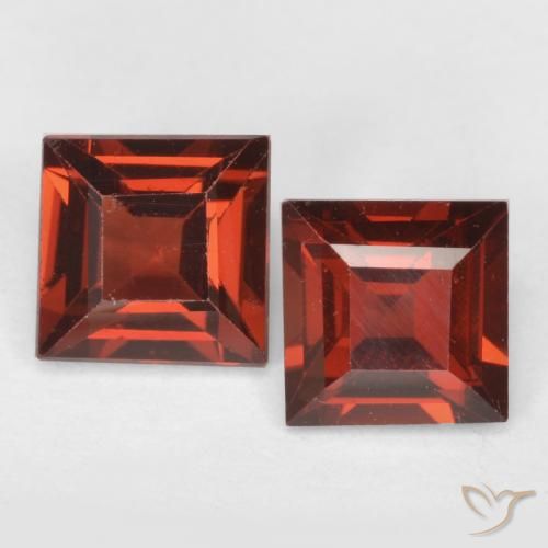 0.86 ct Square Cut Pyrope Garnet, 4.2 x 4.1 mm From Mozambique, Photo A
