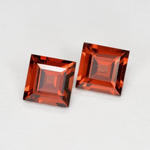 Currant Red Гранат Пироп Камень - 0.4ct Фасетный Квадрат (ID: 560973)