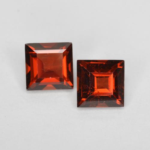0.89 ctw Red Pyrope Garnet Stones, Natural Pyrope Garnet in Square Facet Shape for Sale