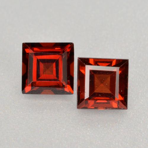 Sangria Red Гранат Пироп Камень - 0.5ct Фасетный Квадрат (ID: 560988)