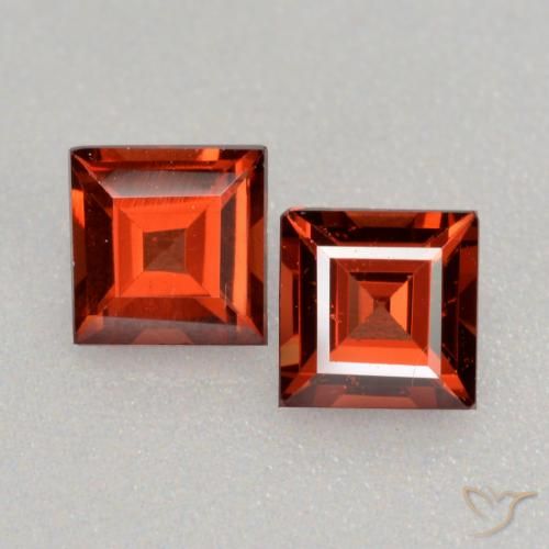 0.88 ct Square Cut Pyrope Garnet, 4.3 x 4.3 mm From Mozambique, Photo A