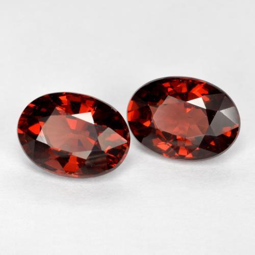 2.21 ctw Red Pyrope Garnet Stones, Natural Pyrope Garnet in Oval Facet Shape for Sale