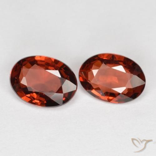 1.53 ctw Red Pyrope Garnet Stones, Natural Pyrope Garnet in Oval Facet Shape for Sale