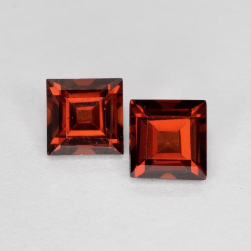 Currant Red Гранат Пироп Камень - 0.4ct Фасетный Квадрат (ID: 561346)