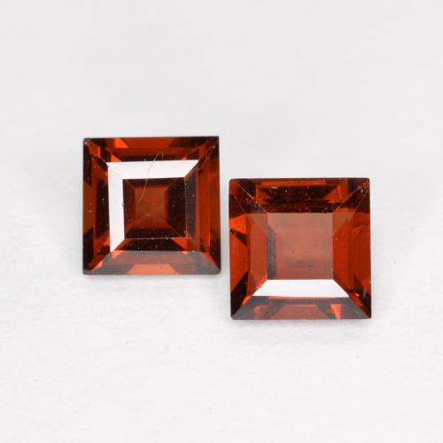 Currant Red Pyrope Garnet Gem - 0.4ct Square Facet (ID: 561350)