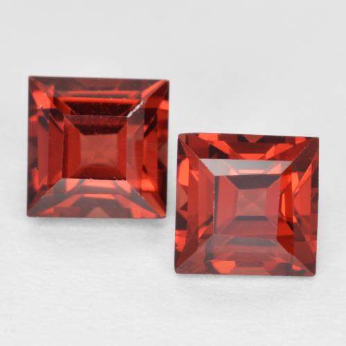 Medium Red Pyrope Garnet Gem - 0.5ct Square Facet (ID: 561927)