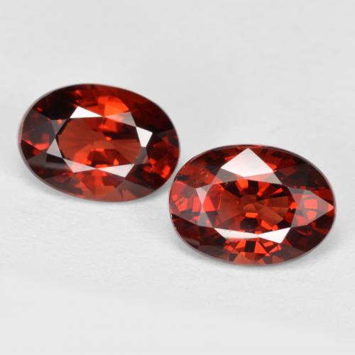 dunkelrot Pyrop-Granat Edelstein - 1ct Oval facettiert (ID: 561931)