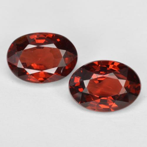 Deep Blood Red Гранат Пироп Камень - 1ct Фасетный Овал (ID: 561932)