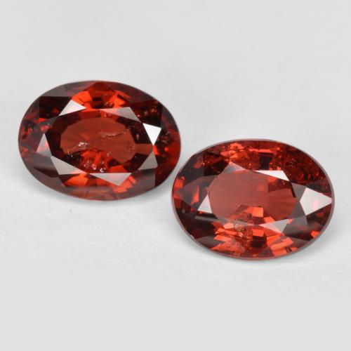 Medium Red Гранат Пироп Камень - 1ct Фасетный Овал (ID: 561934)