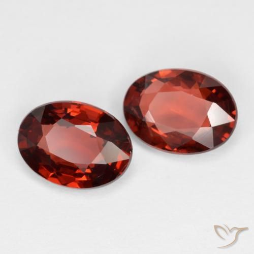 1.85 ctw Red Pyrope Garnet Stones, Natural Pyrope Garnet in Oval Facet Shape for Sale