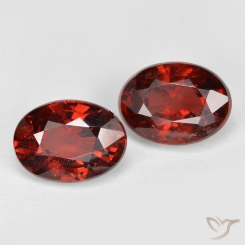 2.33 ctw Red Pyrope Garnet Stones, Natural Pyrope Garnet in Oval Facet Shape for Sale