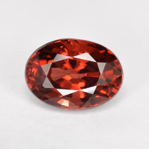 Sangria Red Гранат Пироп Камень - 1.2ct Фасетный Овал (ID: 561944)