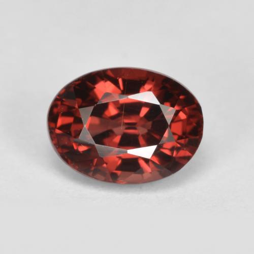 Dark Red Pyrope Garnet Gem - 1.3ct Oval Facet (ID: 563771)