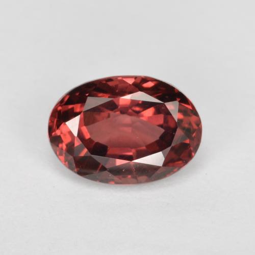 Deep Scarlet Red Pyrope Garnet Gem - 1.1ct Oval Facet (ID: 564365)