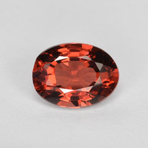 Medium Red Гранат Пироп Камень - 0.9ct Фасетный Овал (ID: 564366)