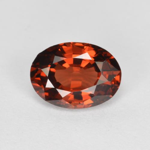 Currant Red Гранат Пироп Камень - 0.9ct Фасетный Овал (ID: 564368)