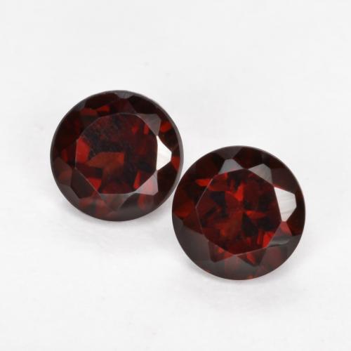 Rojo oscuro Granate Piropo Gema - 0.4ct Faceta Redonda (ID: 567488)