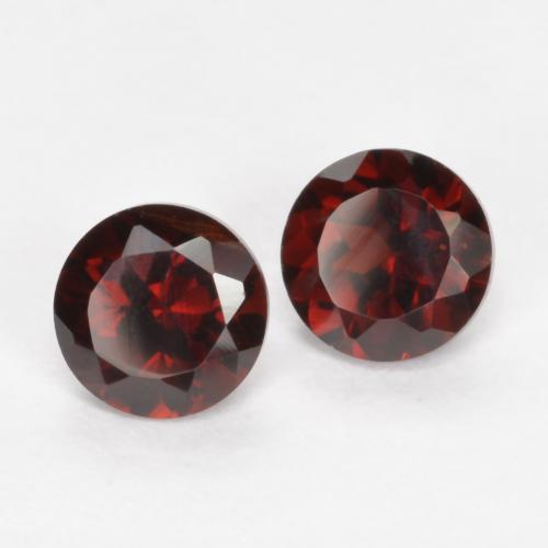 dunkelrot Pyrop-Granat Edelstein - 0.4ct Rund Facettenschliff (ID: 567492)