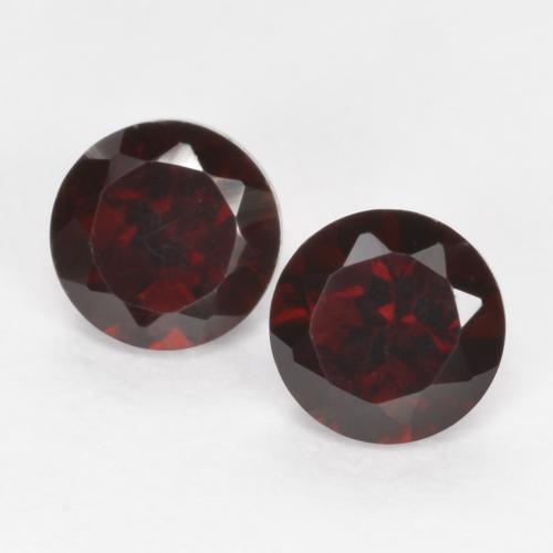 Темно-красный Гранат Пироп Камень - 0.4ct Круглая Фасетная Огранка (ID: 567493)