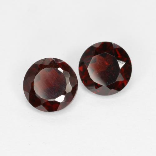 Темно-красный Гранат Пироп Камень - 0.3ct Круглая Фасетная Огранка (ID: 567494)