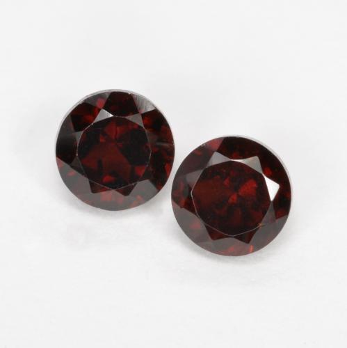 Темно-красный Гранат Пироп Камень - 0.4ct Круглая Фасетная Огранка (ID: 567498)