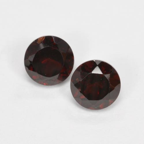 Темно-красный Гранат Пироп Камень - 0.4ct Круглая Фасетная Огранка (ID: 567501)