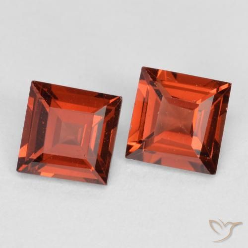 0.87 ct Square Cut Pyrope Garnet, 4.1 x 4 mm From Mozambique, Photo A