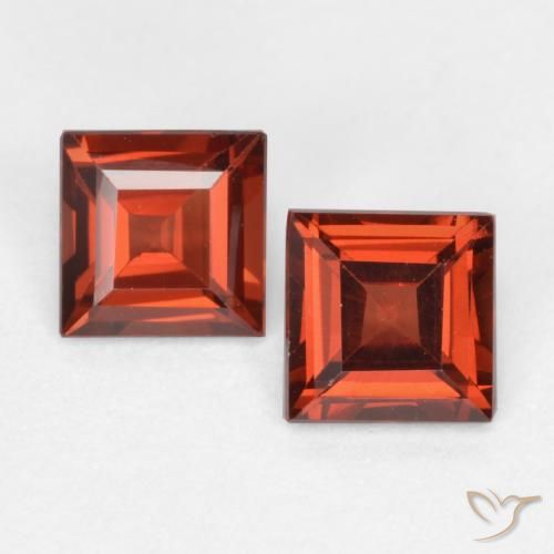 0.82 ct Square Cut Pyrope Garnet, 4.2 x 4.1 mm From Mozambique, Photo A
