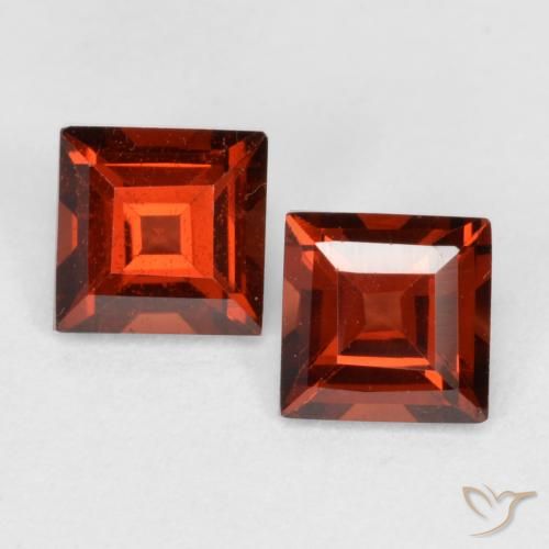0.91 ct Square Cut Pyrope Garnet, 4.2 x 4.1 mm From Mozambique, Photo A