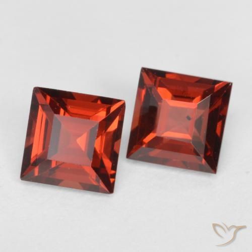 0.89 ct Square Cut Pyrope Garnet, 4.1 x 4.1 mm From Mozambique, Photo A