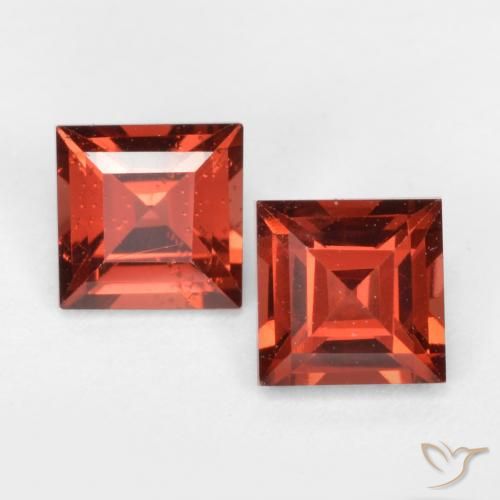 0.9 ct Square Cut Pyrope Garnet, 4.1 x 4 mm From Mozambique, Photo A
