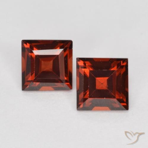 0.84 ct Square Cut Pyrope Garnet, 4.1 x 4 mm From Mozambique, Photo A