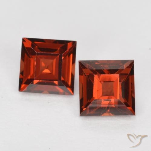 1.04 ct Square Cut Pyrope Garnet, 4.2 x 4.2 mm From Mozambique, Photo A