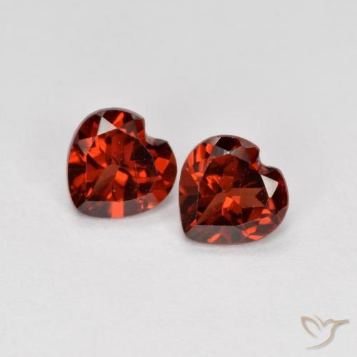 1.09ctw Natural Sangria Red Pyrope Garnet, Heart, VS