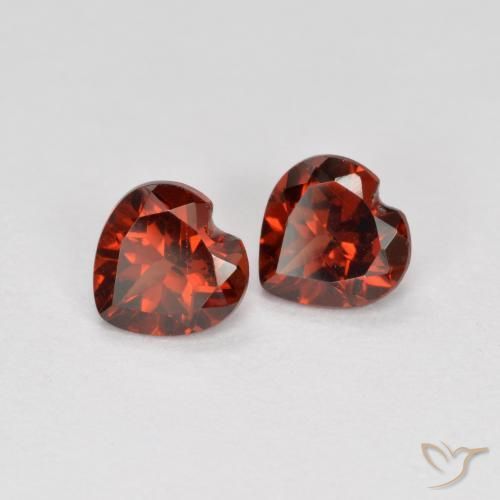 1.09 ctw Red Pyrope Garnet Stones, Natural Pyrope Garnet in Heart Facet Shape for Sale