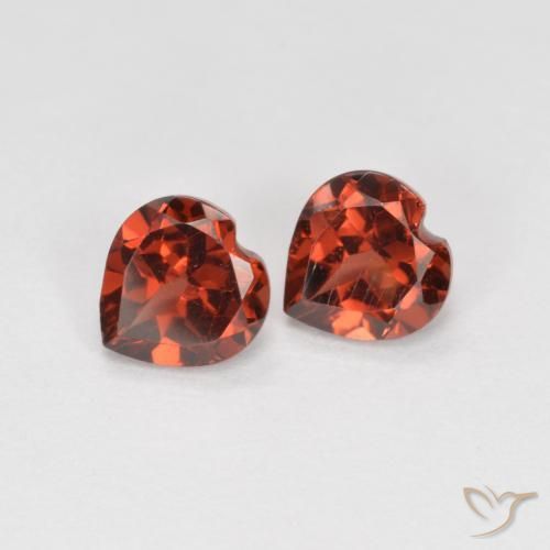 1.20 ctw Red Pyrope Garnet Stones, Natural Pyrope Garnet in Heart Facet Shape for Sale
