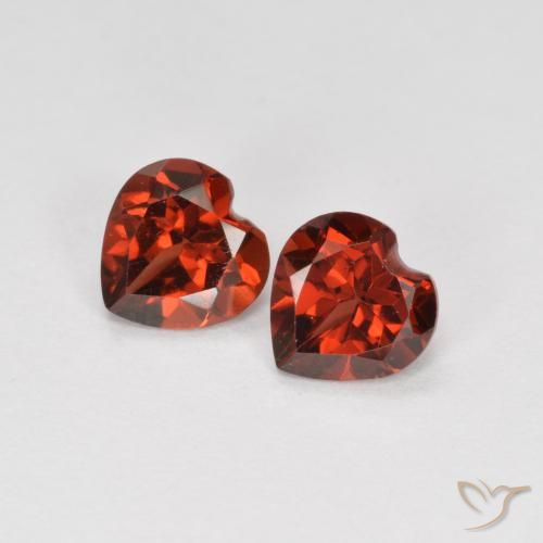 1.15ctw Natural Currant Red Pyrope Garnet, Heart, VS