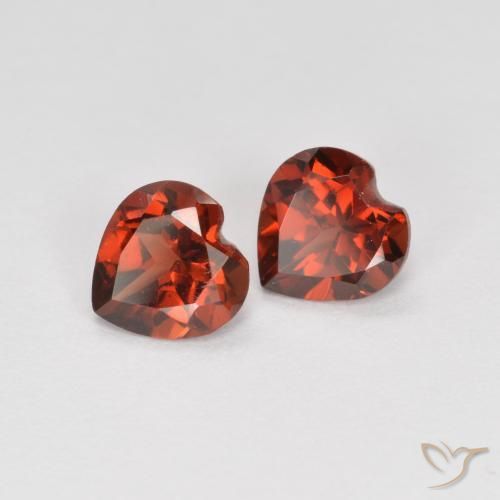 1.15 ctw Red Pyrope Garnet Stones, Natural Pyrope Garnet in Heart Facet Shape for Sale