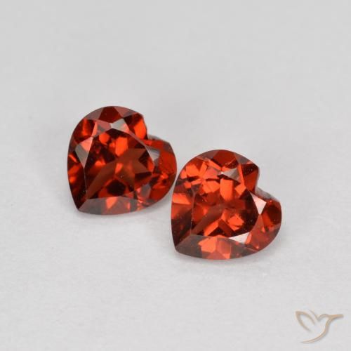 1.24ctw Natural Bright Red Pyrope Garnet, Heart, VS