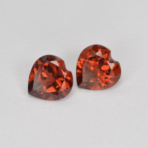 Currant Red Pyrope Garnet Gem - 0.6ct Heart Facet (ID: 571930)