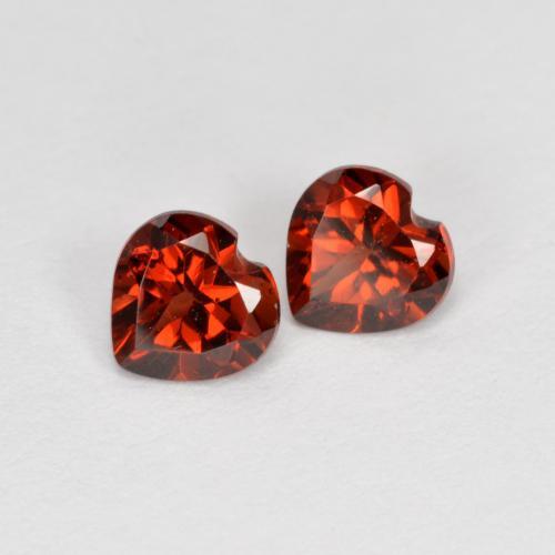 Bright Red Pyrope Garnet Gem - 0.6ct Heart Facet (ID: 571931)