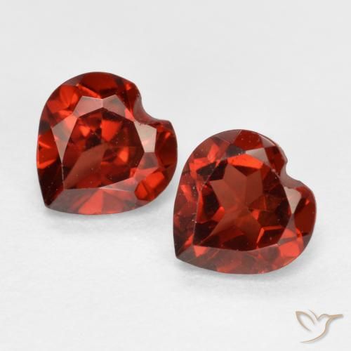 1.2 ct Heart Cut Pyrope Garnet, 5.1 x 5.1 mm From Mozambique, Photo A