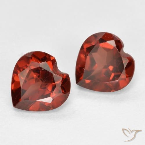 1.20 ctw Red Pyrope Garnet Stones, Natural Pyrope Garnet in Heart Facet Shape for Sale