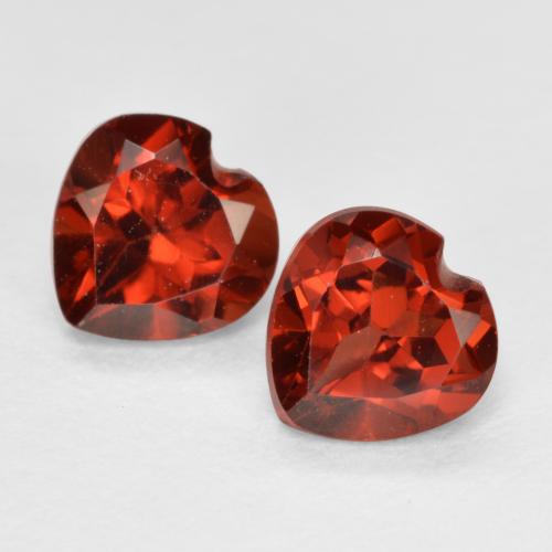 Currant Red Pyrope Garnet Gem - 0.6ct Heart Facet (ID: 572105)