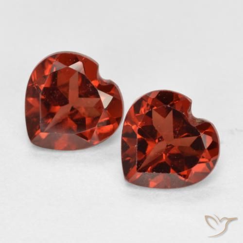 1.16ctw Natural Medium Red Pyrope Garnet, Heart, VS