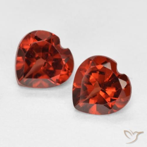 1.08 ct Heart Cut Pyrope Garnet, 5.1 x 5.1 mm From Mozambique, Photo A