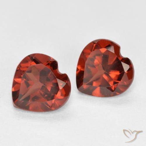 1.08 ctw Red Pyrope Garnet Stones, Natural Pyrope Garnet in Heart Facet Shape for Sale
