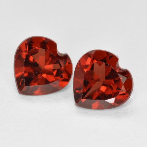 Currant Red Pyrope Garnet Gem - 0.6ct Heart Facet (ID: 572110)
